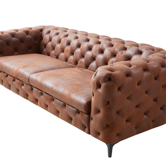 Kanapé MODERN BAROCK 235 cm 3 személyes mikroszálas antikbarna