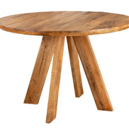ART WOOD dining table 100cm round mango wood brown