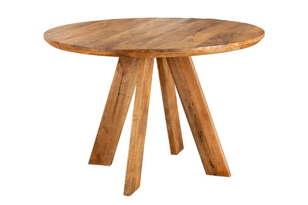 ART WOOD dining table 100cm round mango wood brown