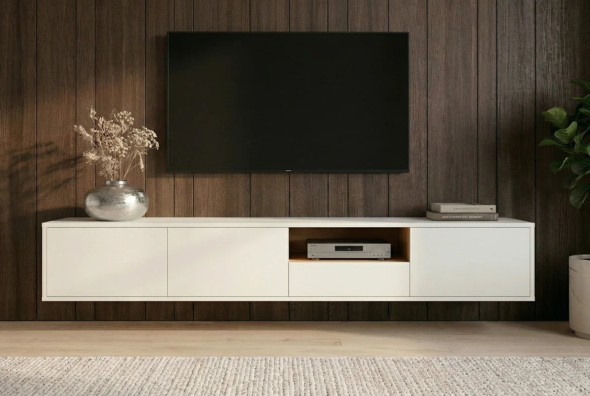 Loft függesztett TV-szekrény, 200 cm
