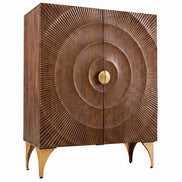 High sideboard GOLDEN SUNSET 120 cm 3D mango wood brown