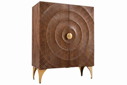 High sideboard GOLDEN SUNSET 120 cm 3D mango wood brown