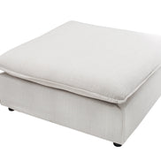 Lábtartó HEAVEN 100 cm texturált szövet linen natúr levehető huzat