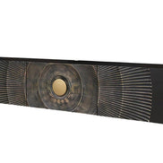 GOLDEN SUNSET 160 cm wall-mounted mango wood TV unit black
