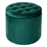 Lábtartó MODERN BAROCK STORAGE 50 cm bársony smaragdzöld
