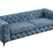Kanapé MODERN BAROCK 235 cm 3 személyes bársony petrolkék