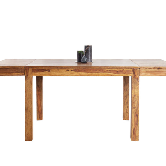 Dining table LAGOS 120-200cm with pegboards sheesham