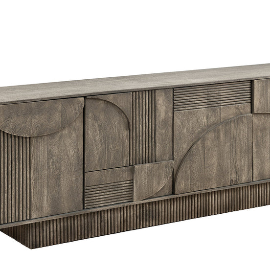 Tálalószekrény ART DECO 170 cm 3D mangófa füstszürke hatású