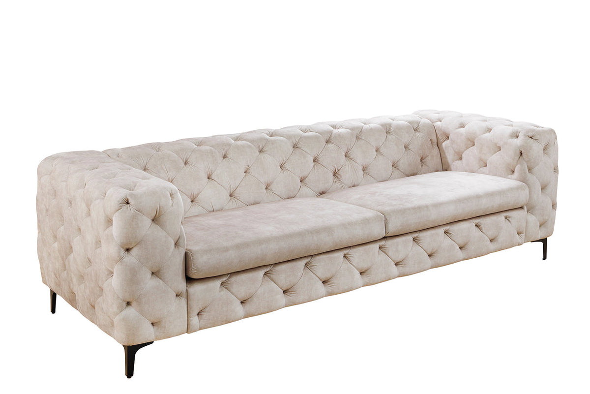 MODERN BAROCK sofa 235 cm velvet champagne