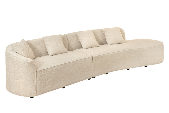 Kanapé ATELIER L 330 cm háromszemélyes XXL buklé bézs