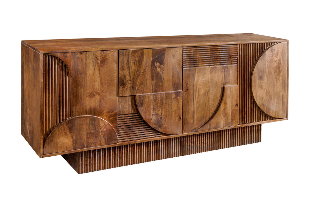 Tálalószekrény ART DECO 170 cm 3D mangófa barna