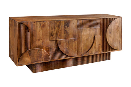 Tálalószekrény ART DECO 170 cm 3D mangófa barna