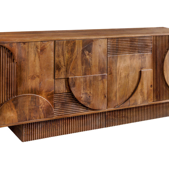 Tálalószekrény ART DECO 170 cm 3D mangófa barna