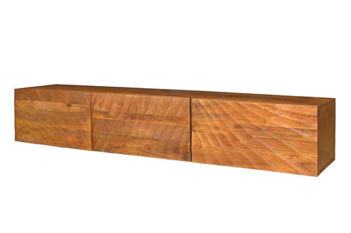TV-szekrény SCORPION 160 cm 3D függesztett alacsony szekrény mangófa barna