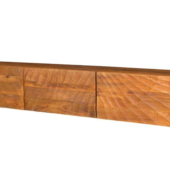 TV-szekrény SCORPION 160 cm 3D függesztett alacsony szekrény mangófa barna
