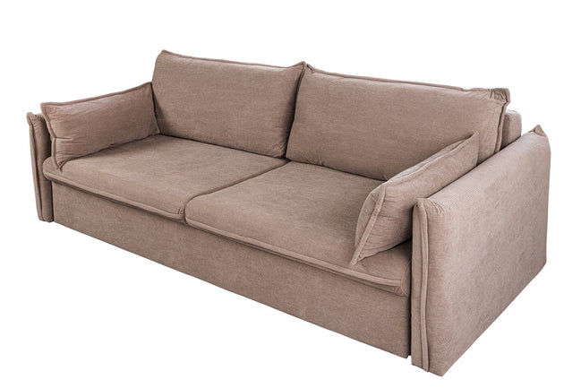 APARTMENT sofa bed 215 cm 3-seater corduroy taupe