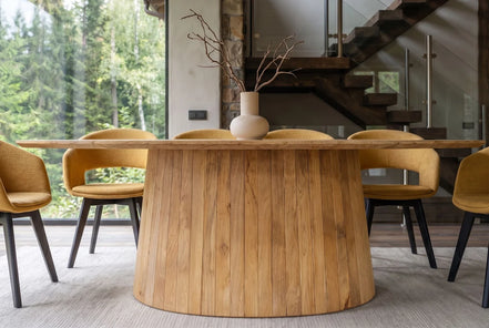 Étkezőasztal ART DECO 220 cm ovális asztallap mangófa