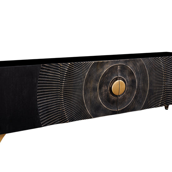 TV-szekrény GOLDEN SUNSET 180 cm 3D mangófa fekete