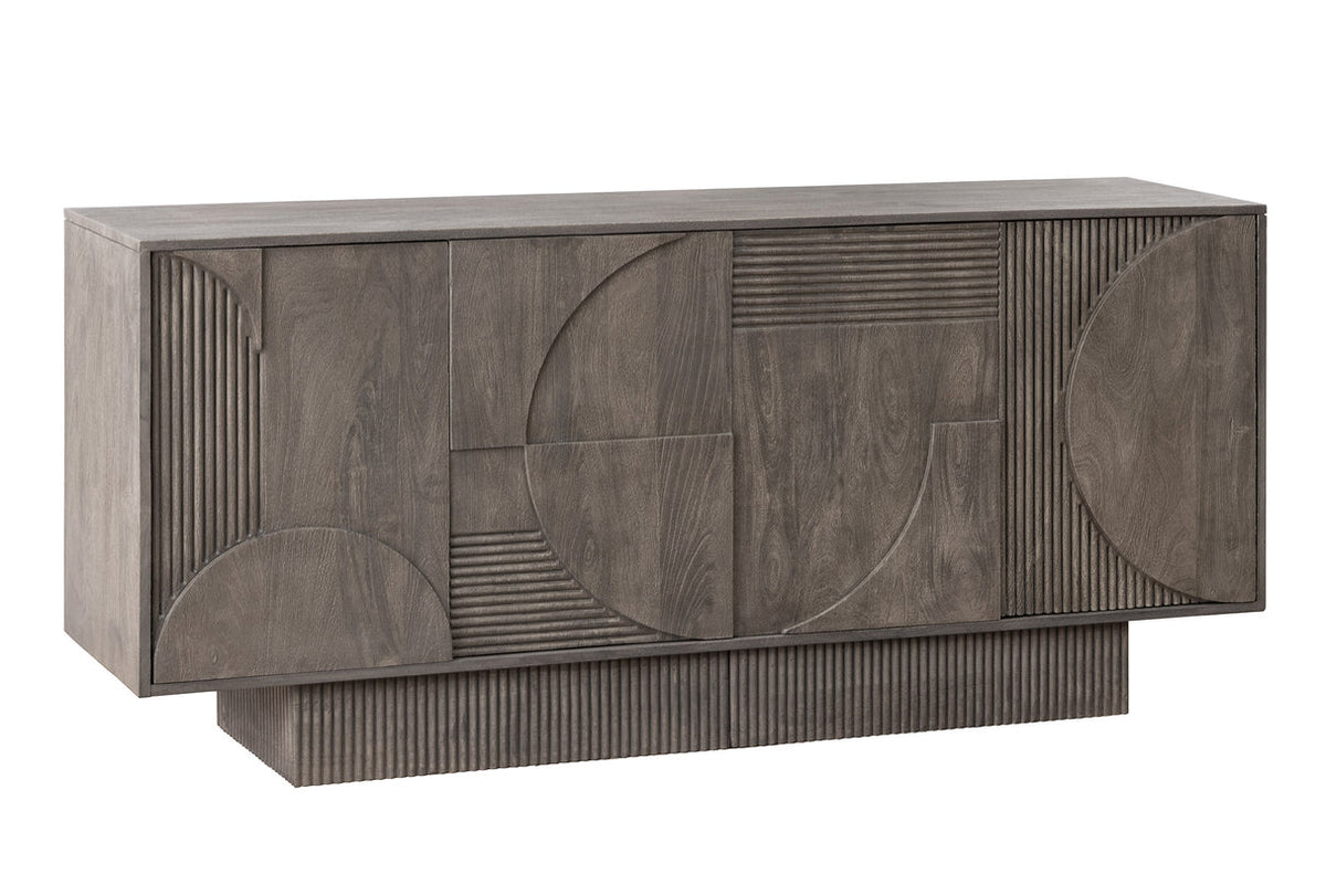 Tálalószekrény ART DECO 170 cm 3D mangófa szürke