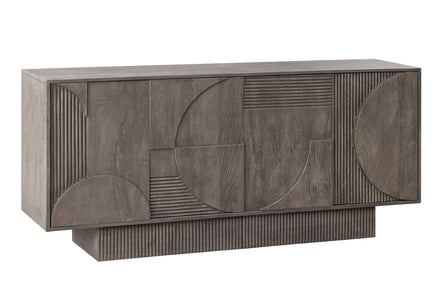 Tálalószekrény ART DECO 170 cm 3D mangófa szürke
