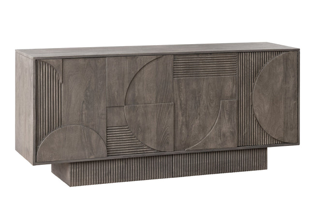 Tálalószekrény ART DECO 170 cm 3D mangófa szürke
