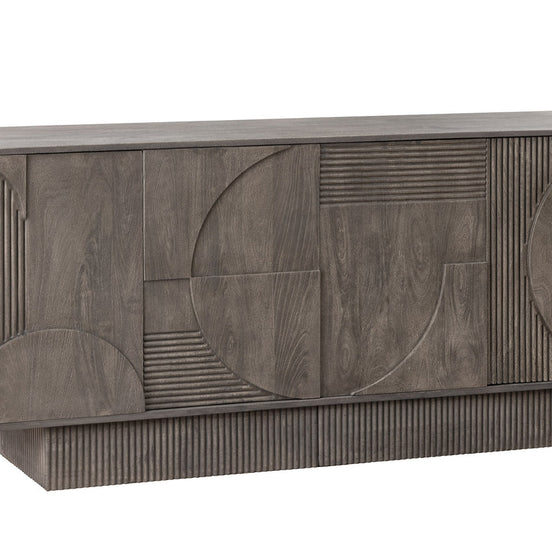 Tálalószekrény ART DECO 170 cm 3D mangófa szürke