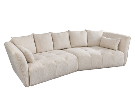 Kanapé ROYAL 295 cm XL rugós mag levehető huzat buklé pezsgő-bézs