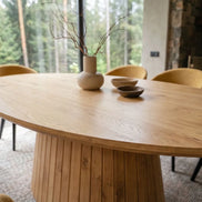 Étkezőasztal ART DECO 220 cm ovális asztallap mangófa