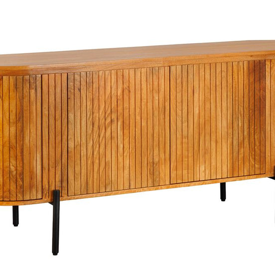 Tálalószekrény GATSBY 160 cm léces előlappal mangófa természetes