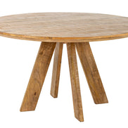 Étkezőasztal ART WOOD O 120 cm kerek mangófa természetes barna