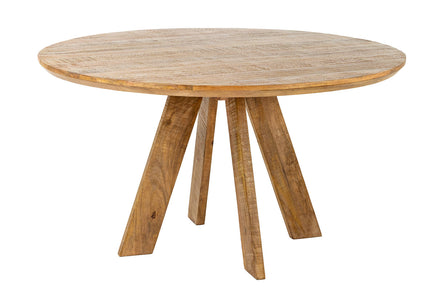Étkezőasztal ART WOOD O 120 cm kerek mangófa természetes barna