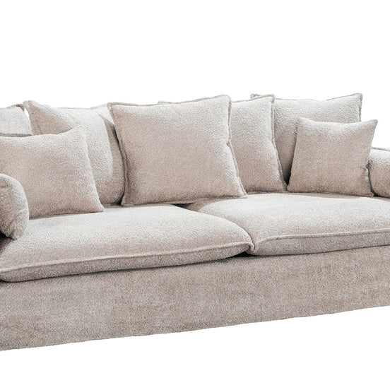 Kanapé HEAVEN 200 cm 3 személyes rugós mag levehető huzat buklé pezsgő-bézs