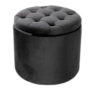 Lábtartó MODERN BAROCK STORAGE 50 cm szürke bársony