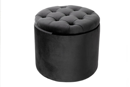 Lábtartó MODERN BAROCK STORAGE 50 cm szürke bársony