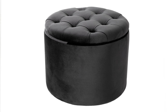 Lábtartó MODERN BAROCK STORAGE 50 cm szürke bársony