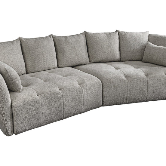 Kanapé ROYAL 295 cm XL rugós mag levehető huzat buklé szürke