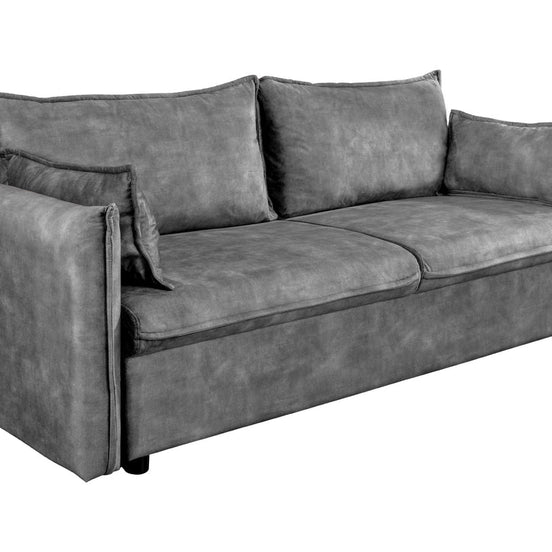 APARTMENT sofa bed 215 cm 3-seater velvet grey