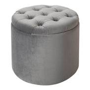 Lábtartó MODERN BAROCK STORAGE 50 cm bársony ezüst