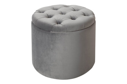 Lábtartó MODERN BAROCK STORAGE 50 cm bársony ezüst