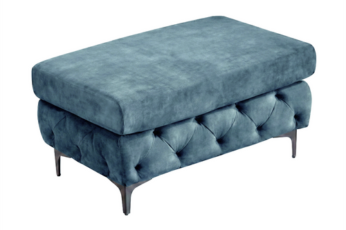 Lábtartó MODERN BAROCK 95 cm bársony petrolkék