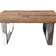 EUPHORIA BARRACUDA coffee table, 110 cm, recycled solid 40 mm teak wood, without glass top