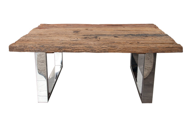 EUPHORIA BARRACUDA coffee table, 110 cm, recycled solid 40 mm teak wood, without glass top