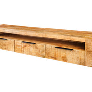 IRON CRAFT TV unit 160 cm wall-mounted mango wood natural