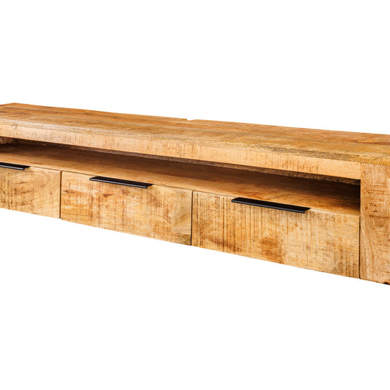 TV-szekrény IRON CRAFT 160 cm függesztett mangófa natúr