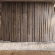 Étkezőasztal ART DECO 220 cm ovális asztallap füstszürke mangófa