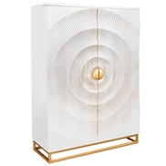 Bárszekrény GOLDEN SUNSET 140 cm 3D mangófa fehér