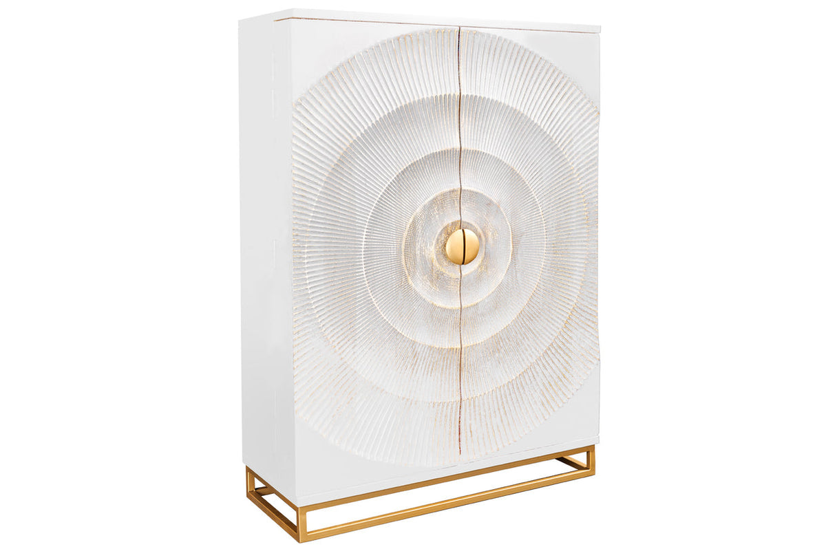 Bárszekrény GOLDEN SUNSET 140 cm 3D mangófa fehér