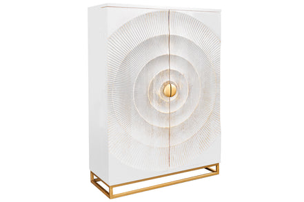 Bárszekrény GOLDEN SUNSET 140 cm 3D mangófa fehér