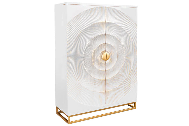 Bárszekrény GOLDEN SUNSET 140 cm 3D mangófa fehér