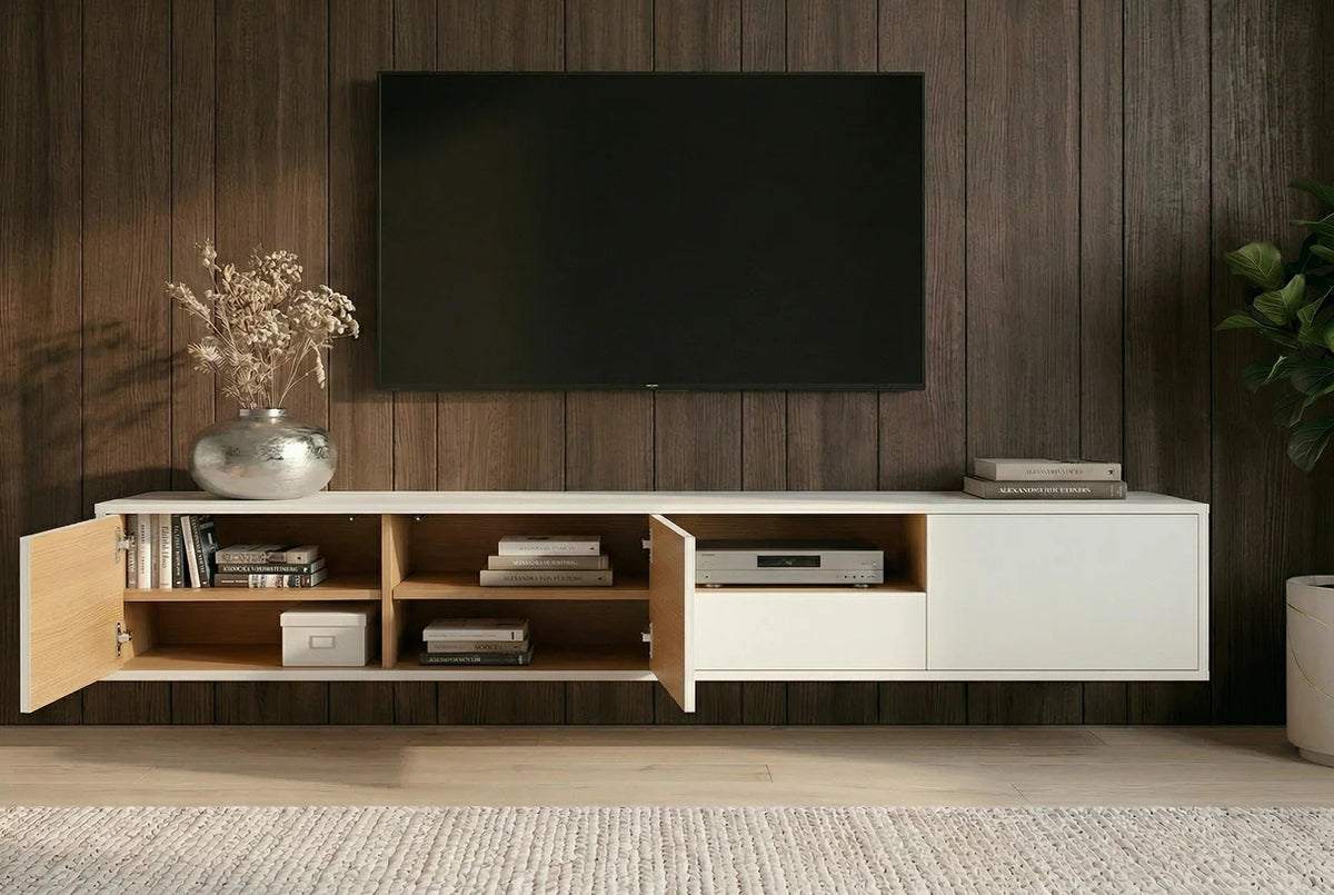 Loft függesztett TV-szekrény, 200 cm